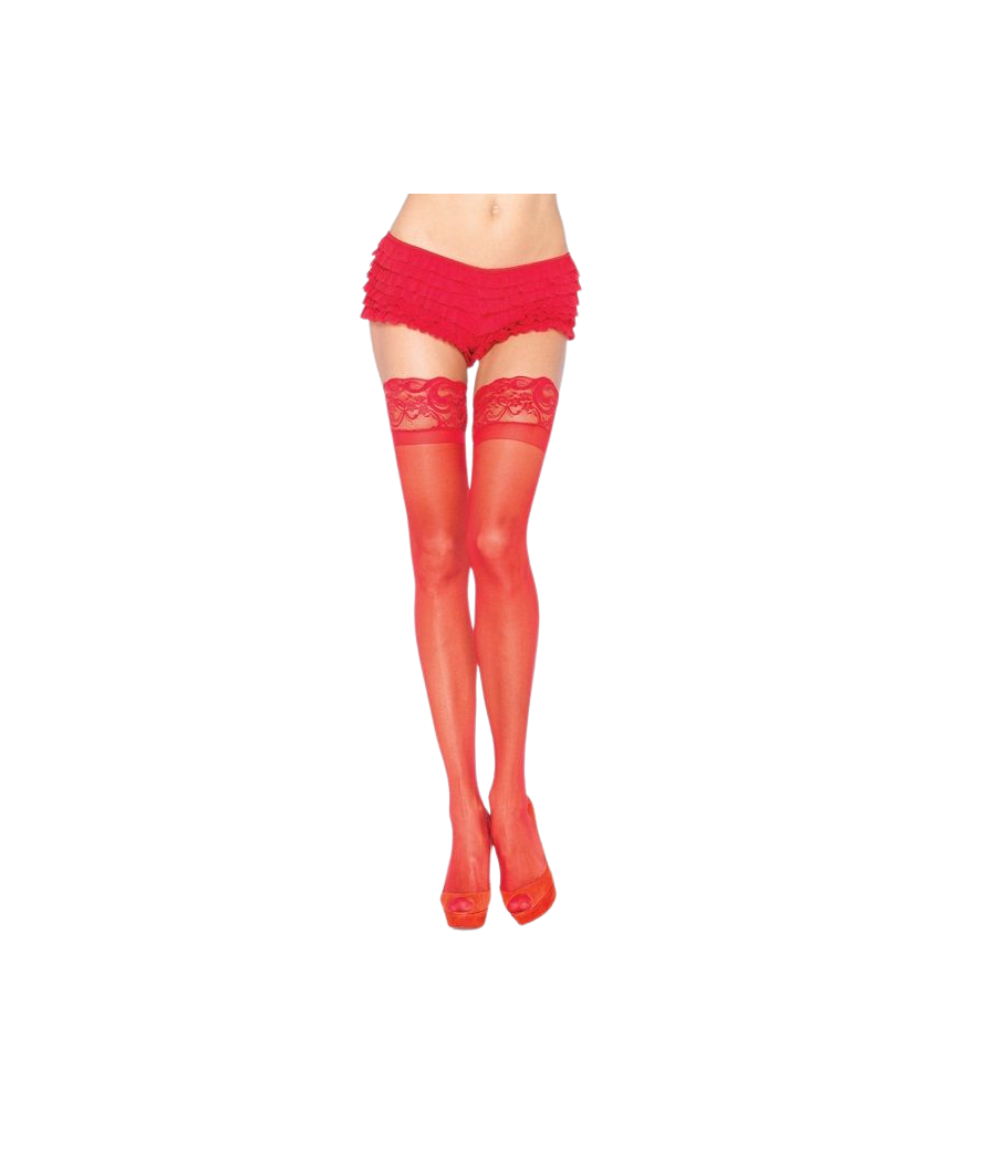 LEG AVENUE - COLLANT ROSSO CON PIZZO AUTOADESIVO