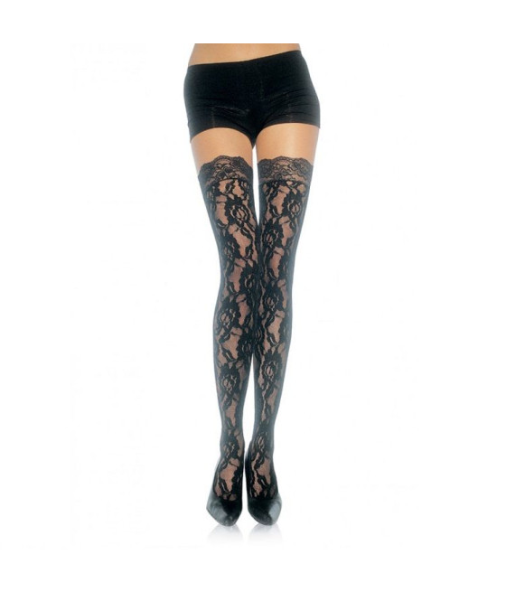 LEG AVENUE - MEIAS DE RENDA FLORAL