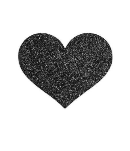 BIJOUX - INDISCRETS FLASH BLACK HEART NIPPLE CUTS