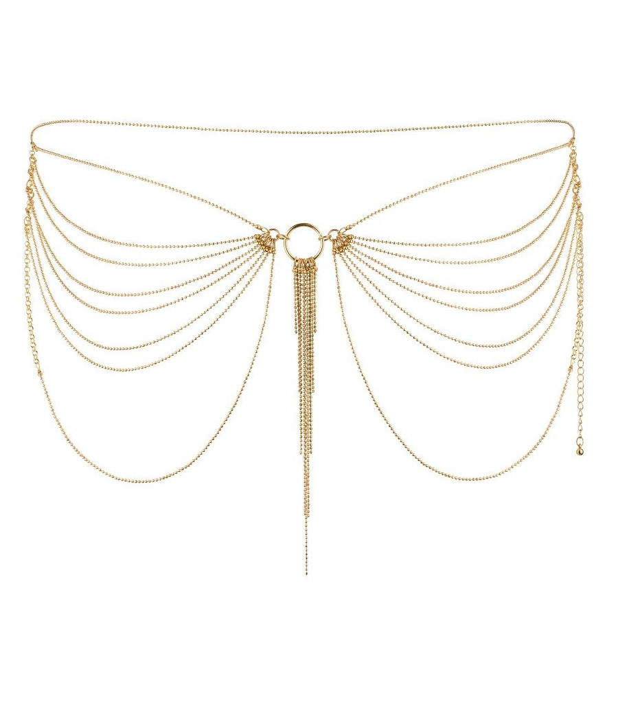 BIJOUX - MAGNIFIQUE JOYA DE CADENAS METLICAS PARA CINTURA DORADA