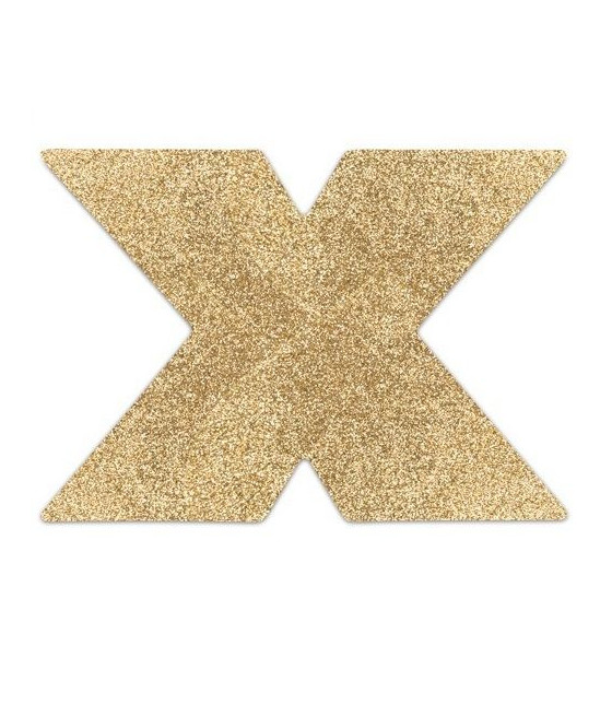 BIJOUX - INDISCRETS FLASH CROSS GOLD NIPPLE COVERS