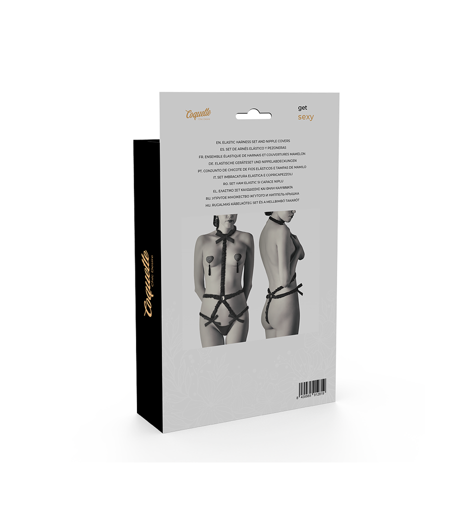 COQUETTE CHIC DESIRE - SET DI LINGERIE CON COPRITEPI DELUXE
