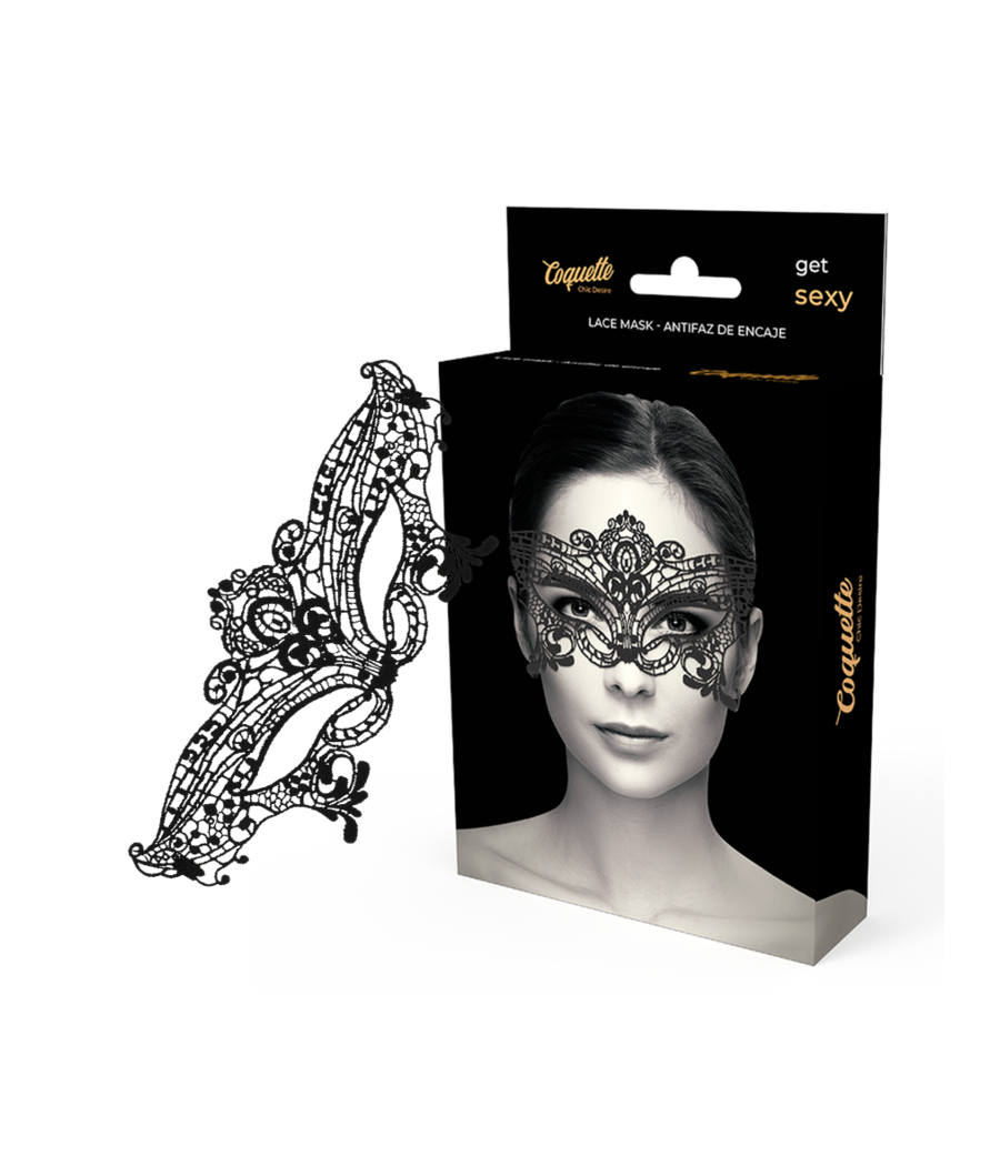 COQUETTE CHIC DESIRE - BREITE SCHWARZE SPITZENMASKE