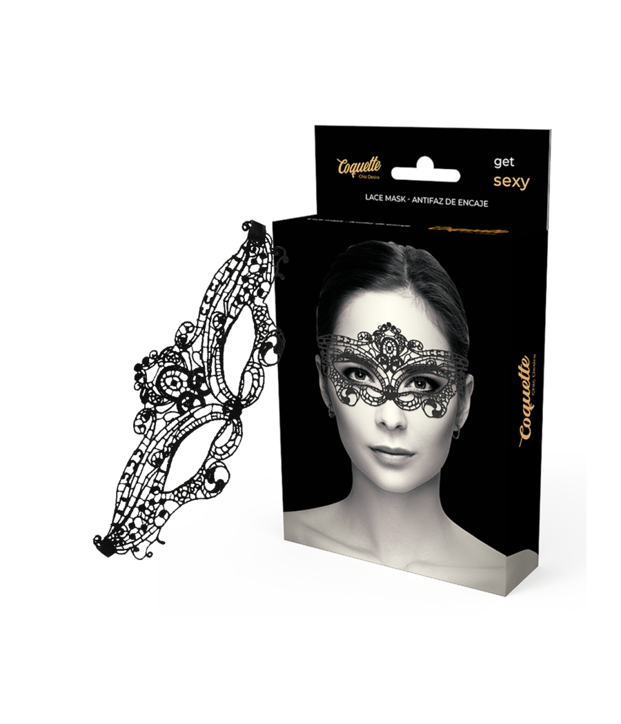 COQUETTE CHIC DESIRE - FEINE SCHWARZE SPITZENMASKE