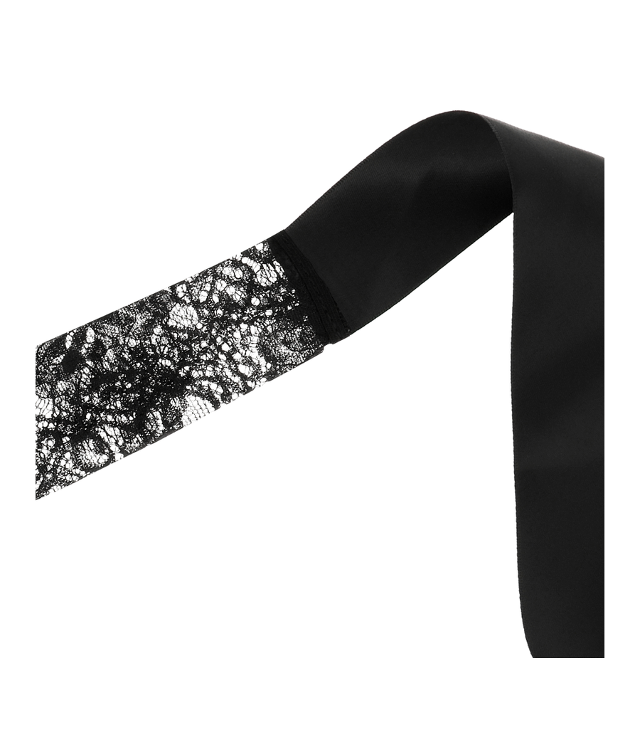 COQUETTE CHIC DESIRE - MASCHERA IN PIZZO NERO CON NASTRO