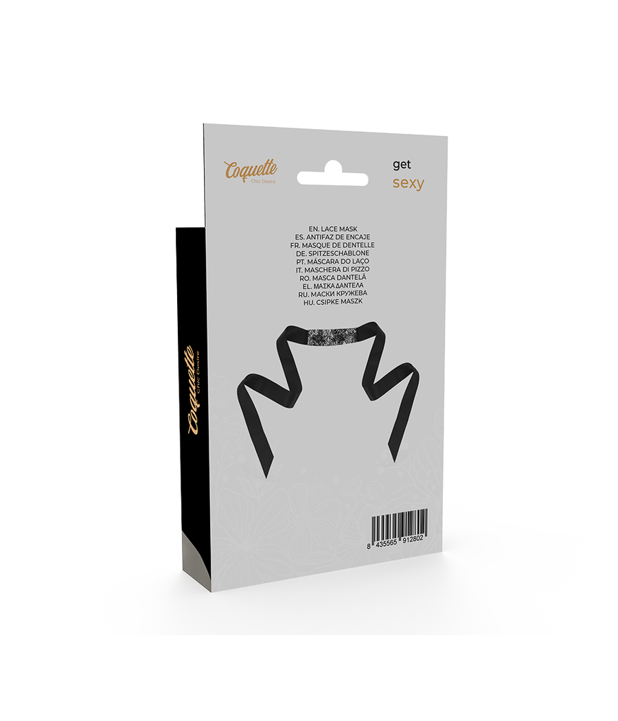 COQUETTE CHIC DESIRE - MSCARA DE RENDA PRETA COM FITA