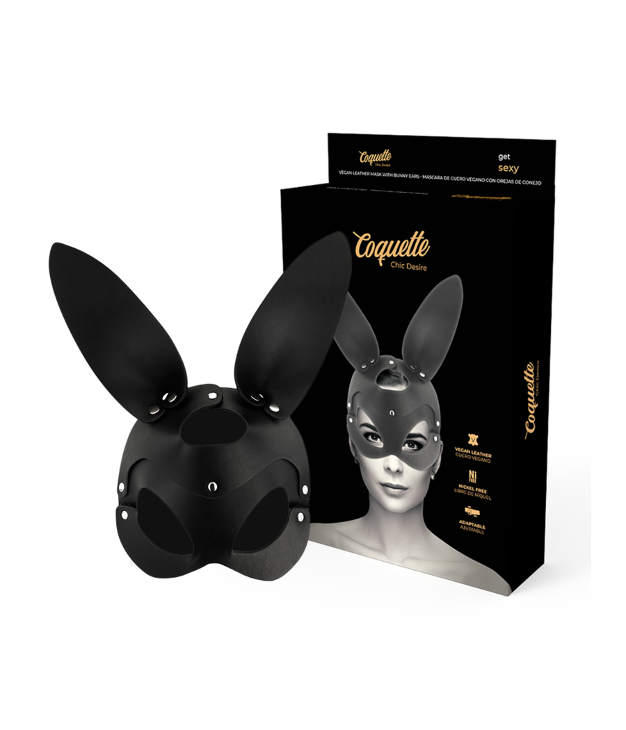 COQUETTE CHIC DESIRE - MSCARA DE COURO VEGANO COM ORELHAS DE COELHO