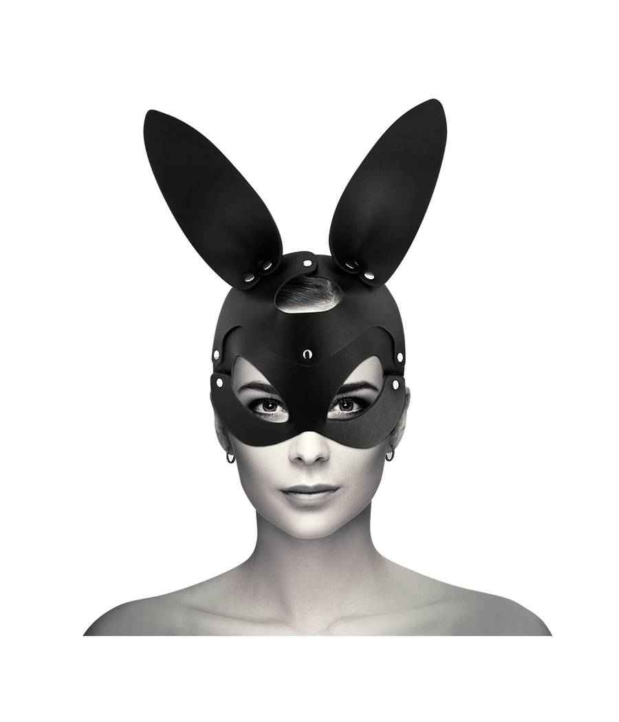 COQUETTE CHIC DESIRE - MASQUE EN CUIR VEGAN AVEC OREILLES DE LAPIN
