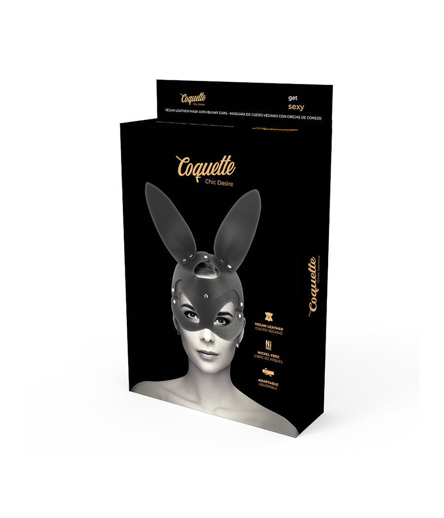COQUETTE CHIC DESIRE - VEGAN LEATHER MASK WITH BUNNY EARS