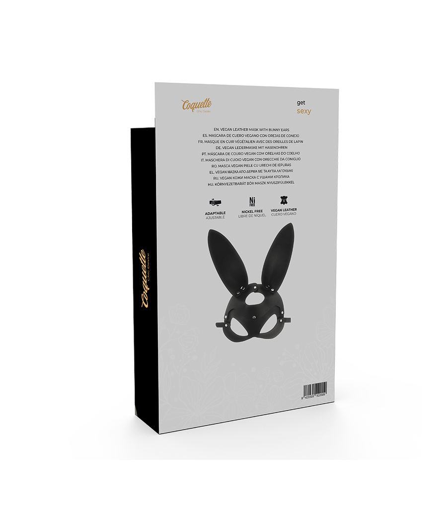 COQUETTE CHIC DESIRE - MASQUE EN CUIR VEGAN AVEC OREILLES DE LAPIN