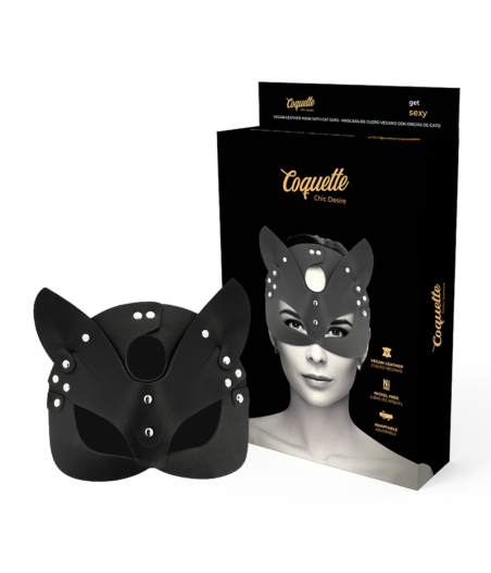 COQUETTE CHIC DESIRE - VEGANE LEDERMASKE MIT KATZENOHREN