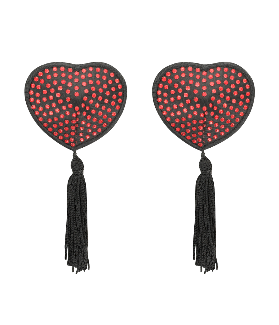 COQUETTE CHIC DESIRE - COPRI CAPEZZOLI CUORE NERO / ROSSO