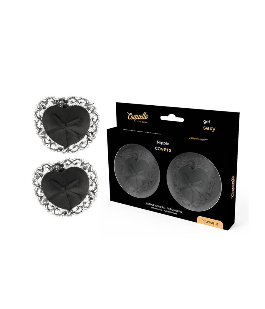 COQUETTE CHIC DESIRE - NIPPELABDECKUNGEN AUS SCHWARZER SPITZE