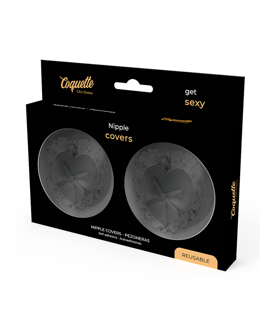 COQUETTE CHIC DESIRE - NIPPELABDECKUNGEN AUS SCHWARZER SPITZE