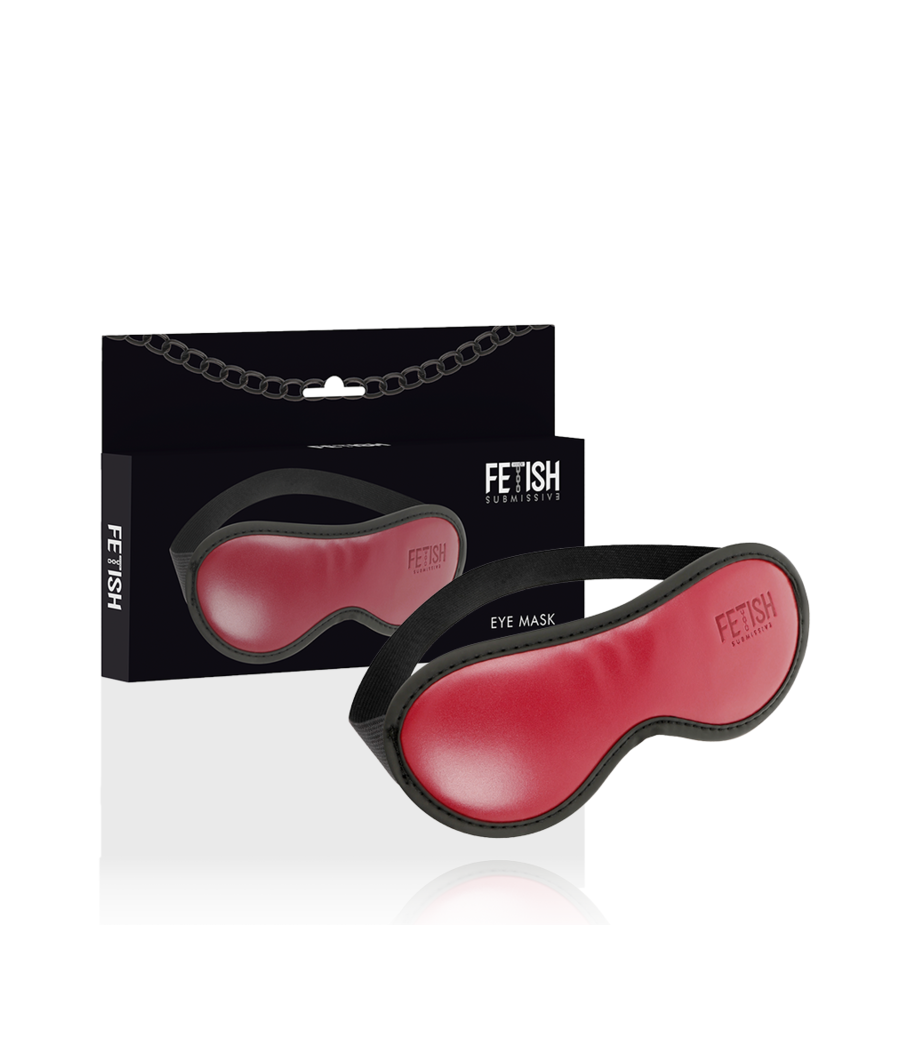 FETISH SUBMISSIVE DARK ROOM - MASQUE EN CUIR VÉGAN AVEC DOUBLURE EN NÉOPRÈNE