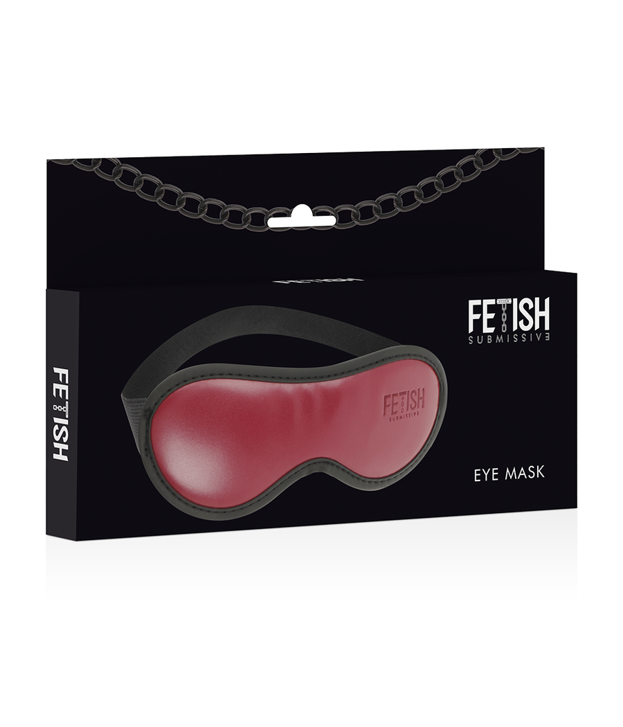 FETISH SUBMISSIVE DARK ROOM - MASQUE EN CUIR VÉGAN AVEC DOUBLURE EN NÉOPRÈNE