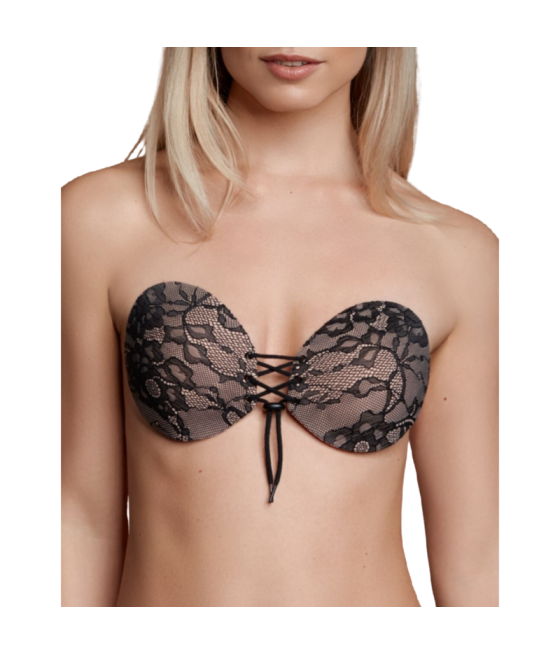 BYE-BRA - BRA ADHESIVE INTERLACED & EMBROIDERY CUP D
