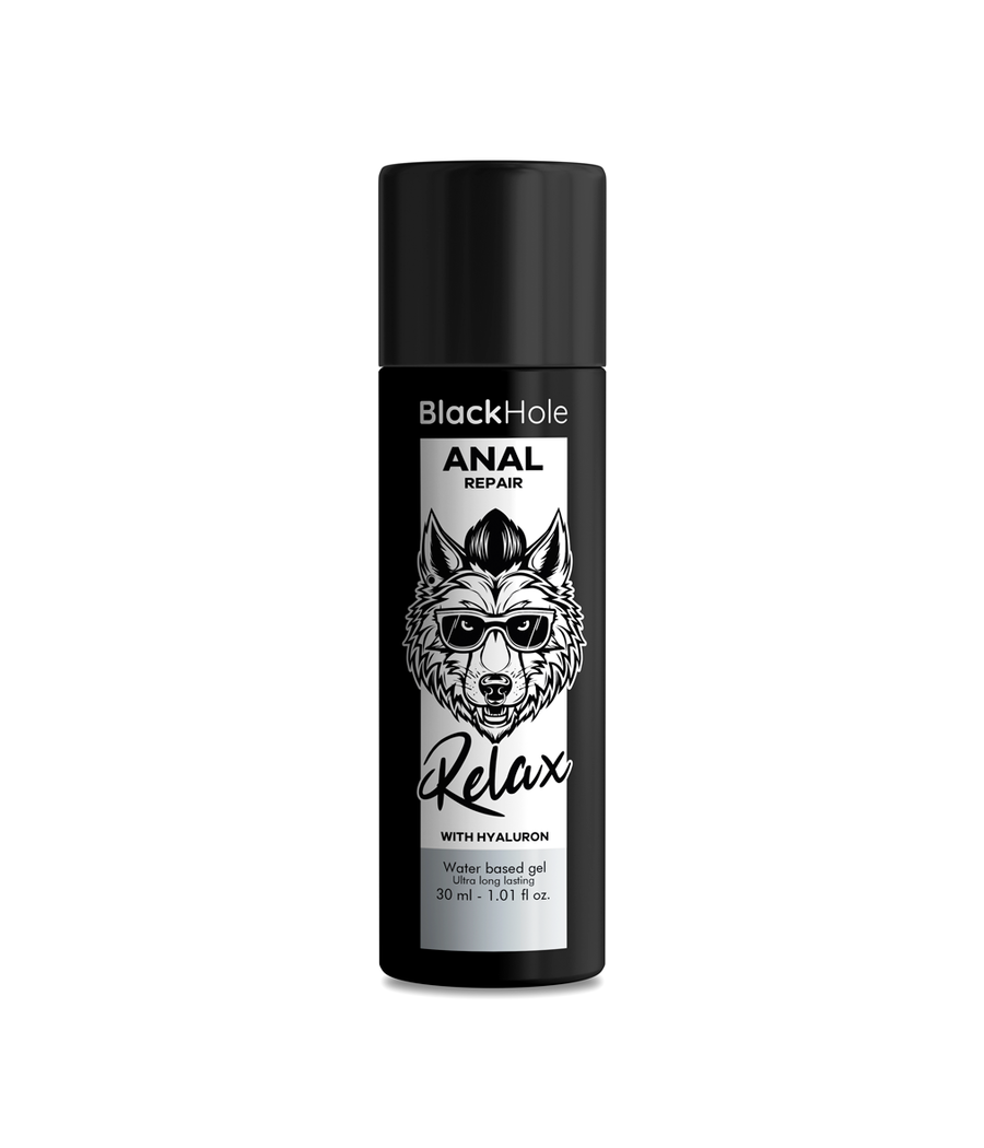 BLACK HOLE - RÉPARATION ANALE RELAX À BASE D'EAU AVEC HYALURON 30 ML