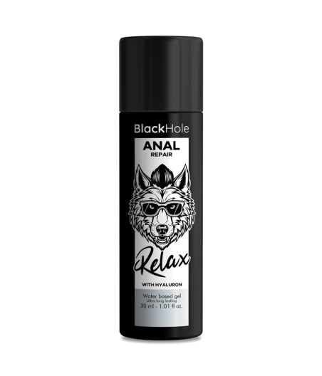 BLACK HOLE - RÉPARATION ANALE RELAX À BASE D'EAU AVEC HYALURON 30 ML