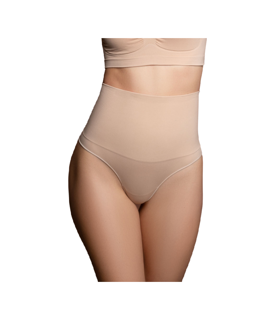 BYE-BRA - FAJA SENZA CUCITURE STILE PERIZOMA BEIGE MISURARE M