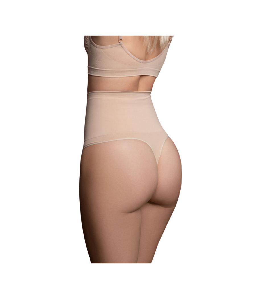 BYE-BRA - FAJA SIN COSTURAS ESTILO TANGA BEIGE TALLA XL