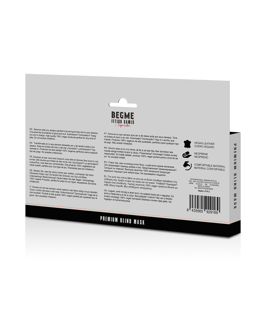 BEGME - MASCHERA CIECA PREMIUM RED EDITION CON FODERA IN NEOPRENE