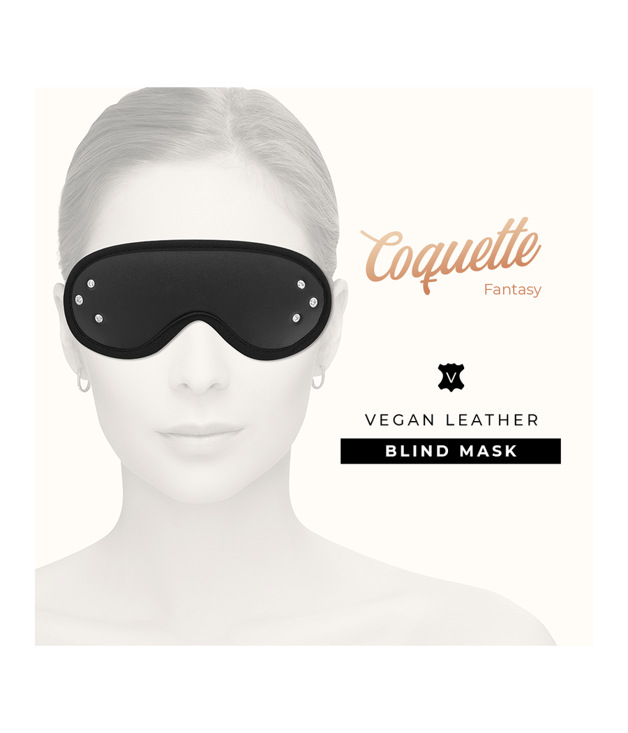 COQUETTE CHIC DESIRE - MASQUE FANTASY EN CUIR VÉGAN AVEC DOUBLURE EN NÉOPRÈNE