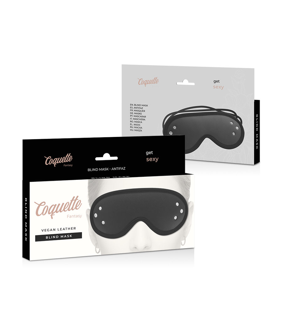 COQUETTE CHIC DESIRE - FANTASY VEGAN LEATHER BLIND MASK WITH NEOPRENE LINING