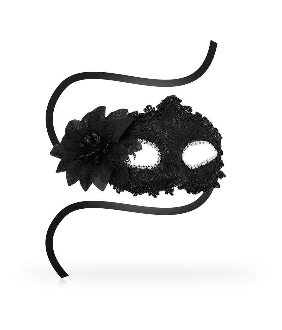 OHMAMA - MASQUES ANTIZAZ FLEUR CÔTÉ STYLE VÉNITIEN - NOIR