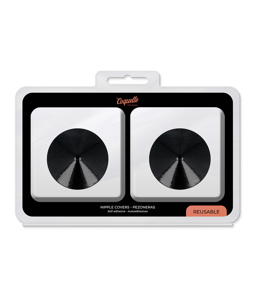COQUETTE CHIC DESIRE - NIPPLE COVERS BLACK CIRCLES