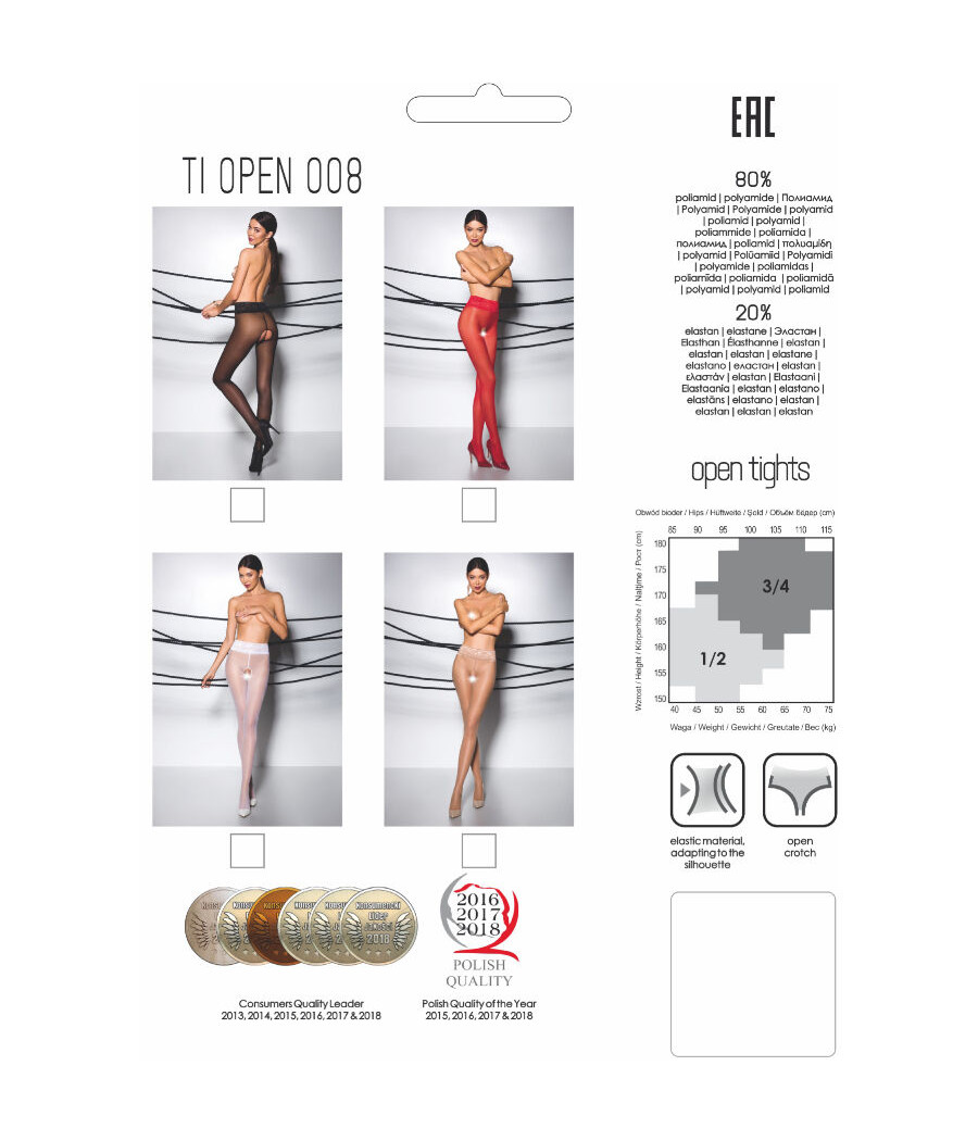 PASSION - TIOPEN 008 SCHWARZE STRUMPFHOSE 3/4 30 DEN