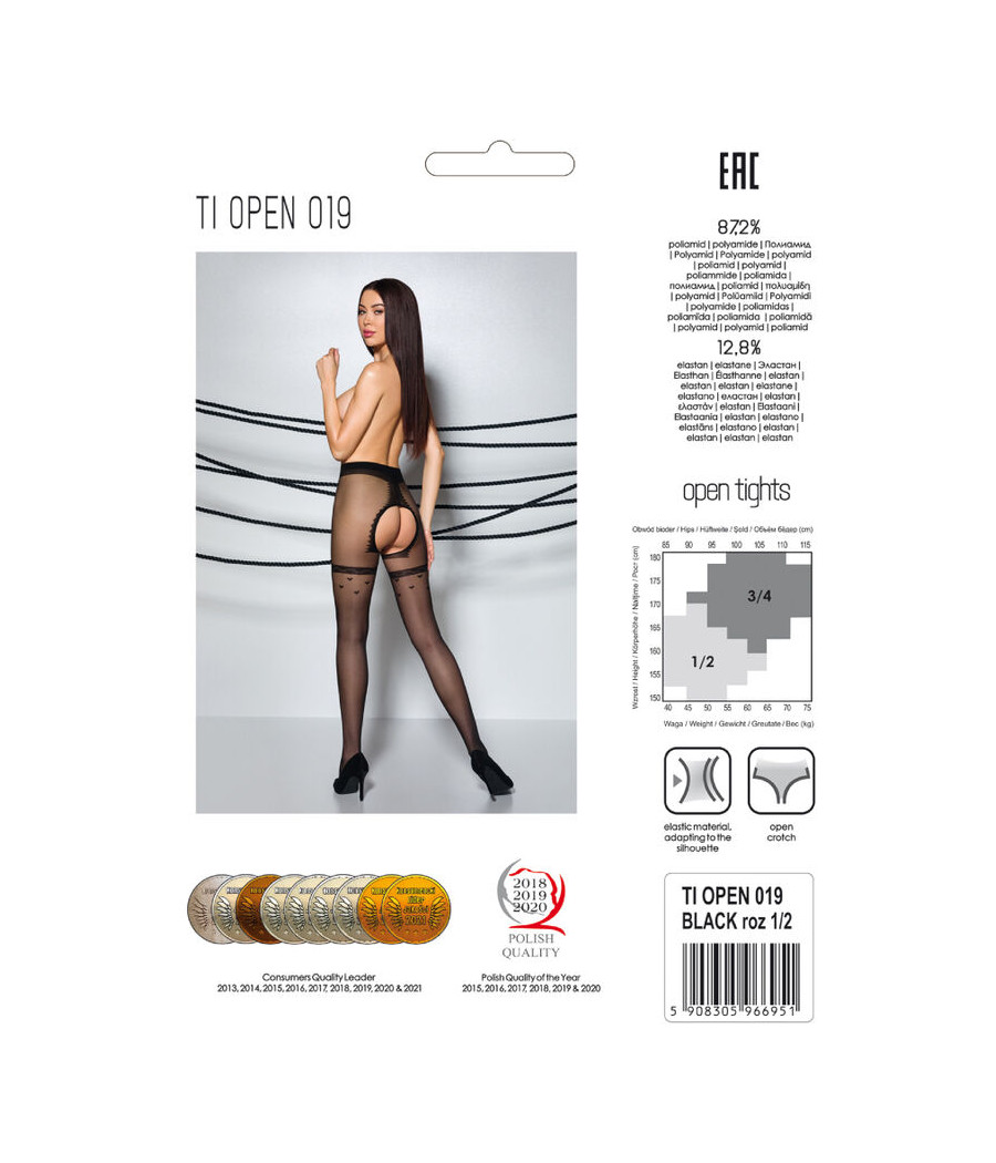 PASSION - TIOPEN 019 BLACK TIGHTS 3/4 20 DEN