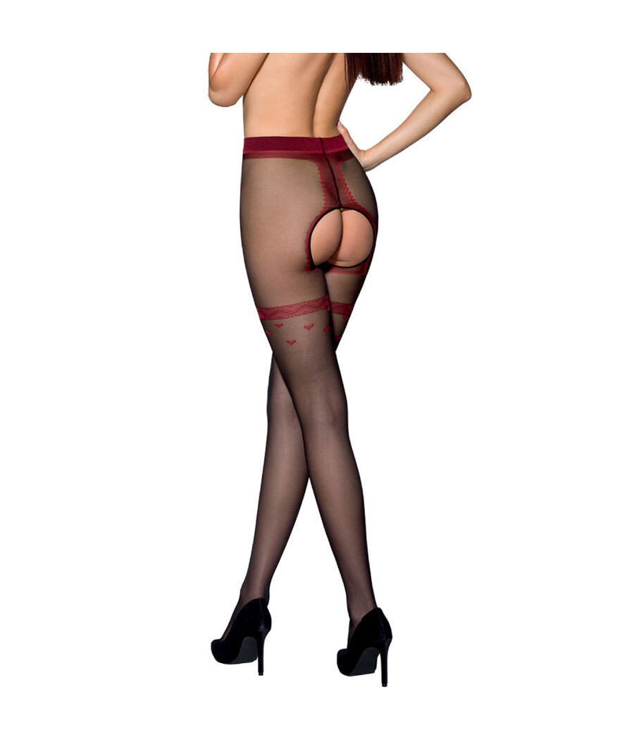 PASSION - TIOPEN 019 MEDIAS NEGRO/ROJO 3/4 20 DEN