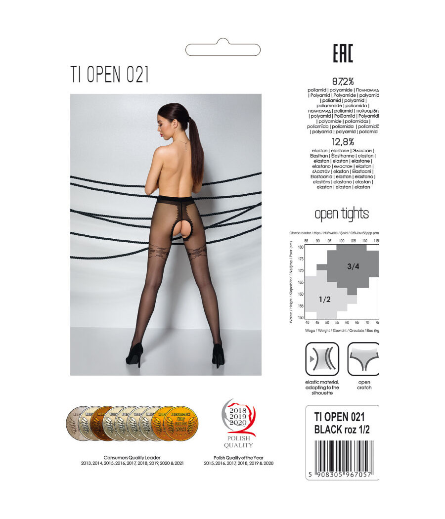 PASSION - TIOPEN 021 COLLANT NERO 3/4 20 DEN