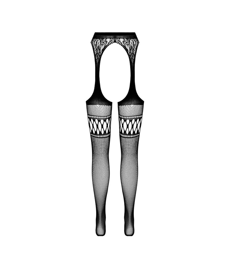 PASSION - COLLANT NOIR AVEC JARRETIÈRE S026 TAILLE UNIQUE