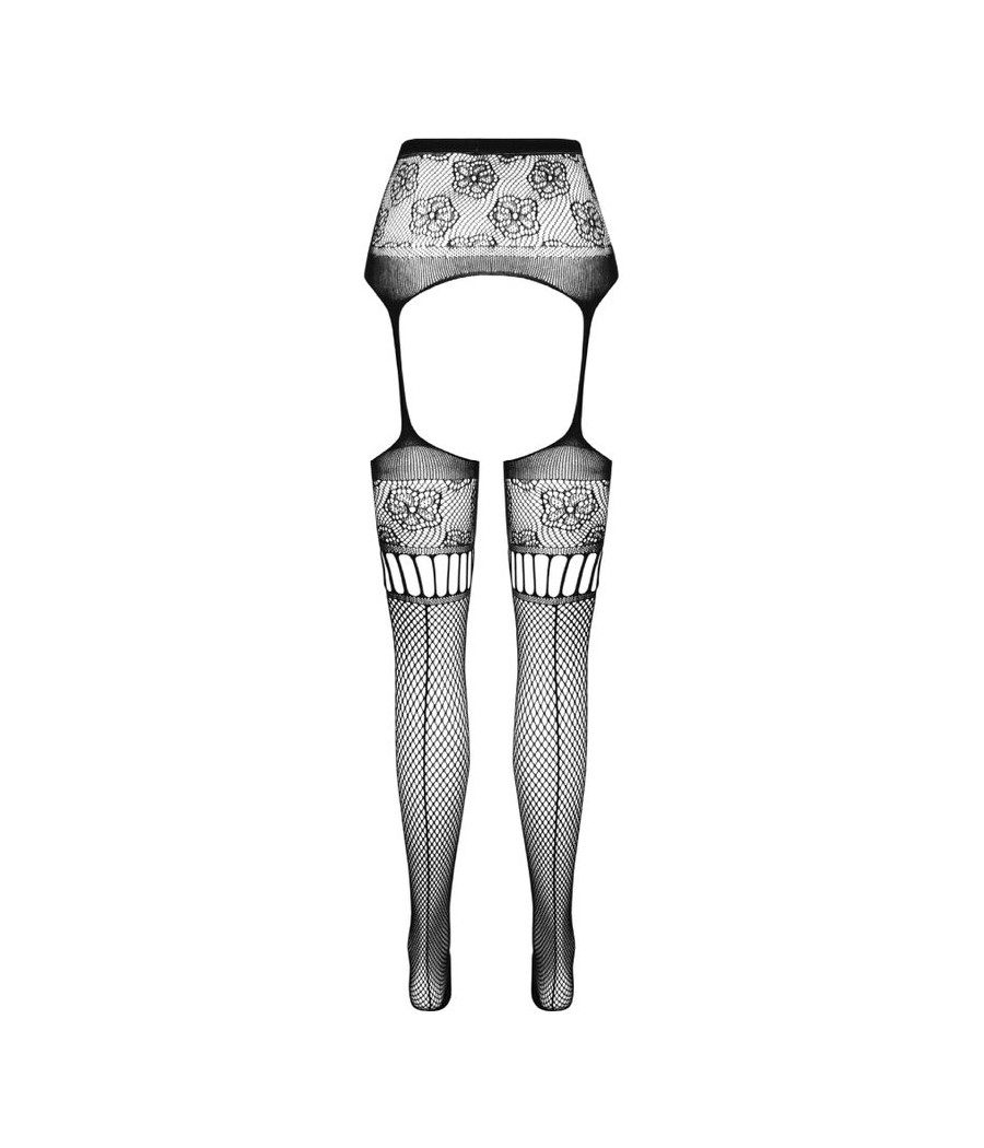 PASSION - S030 TIGHTS WITH BLACK GARTER ONE SIZE