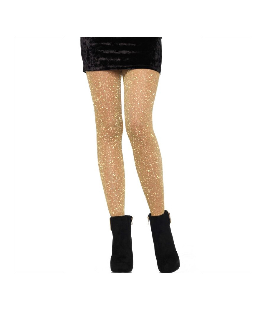 LEG AVENUE - MEDIAS TRANSPARENTES DORADAS