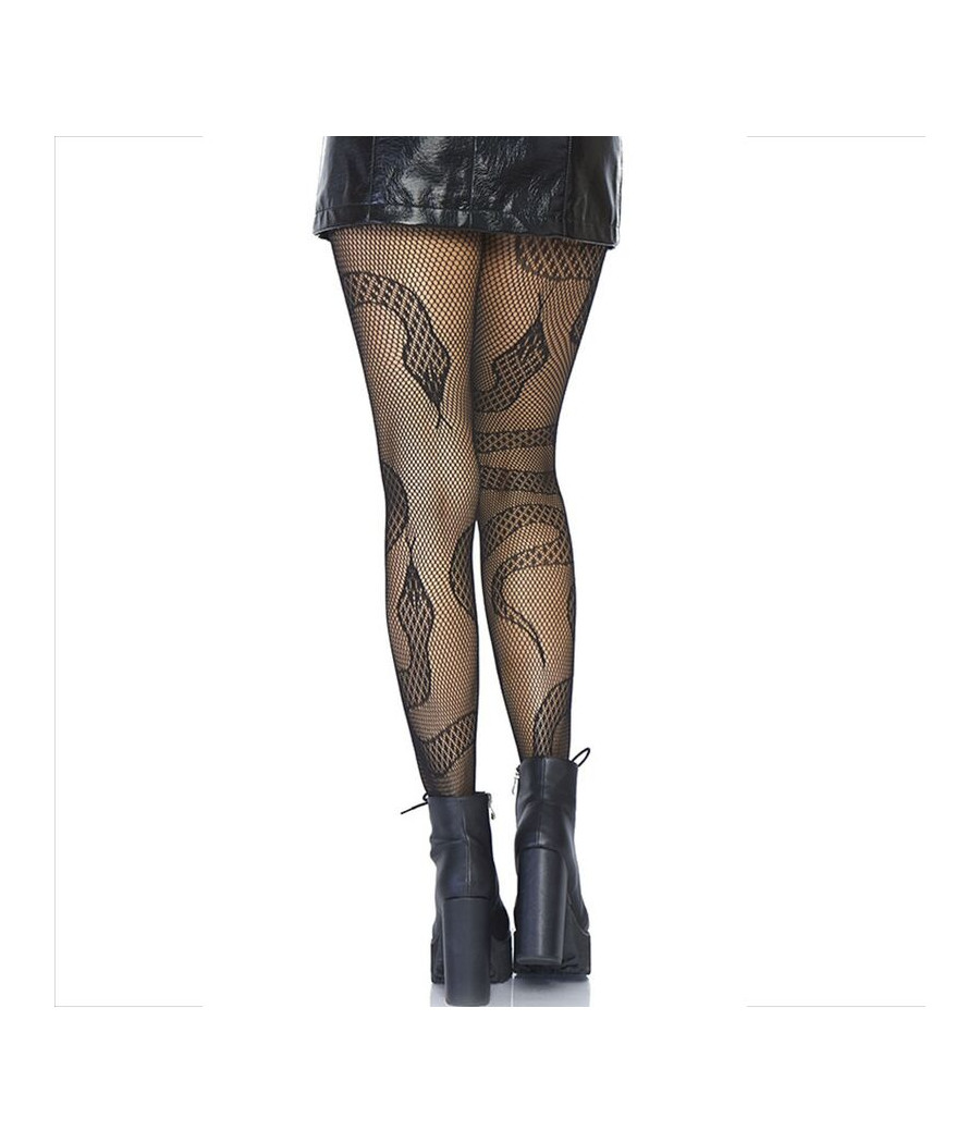 LEG AVENUE - STRÜMPFE NET SNAKES SCHWARZ