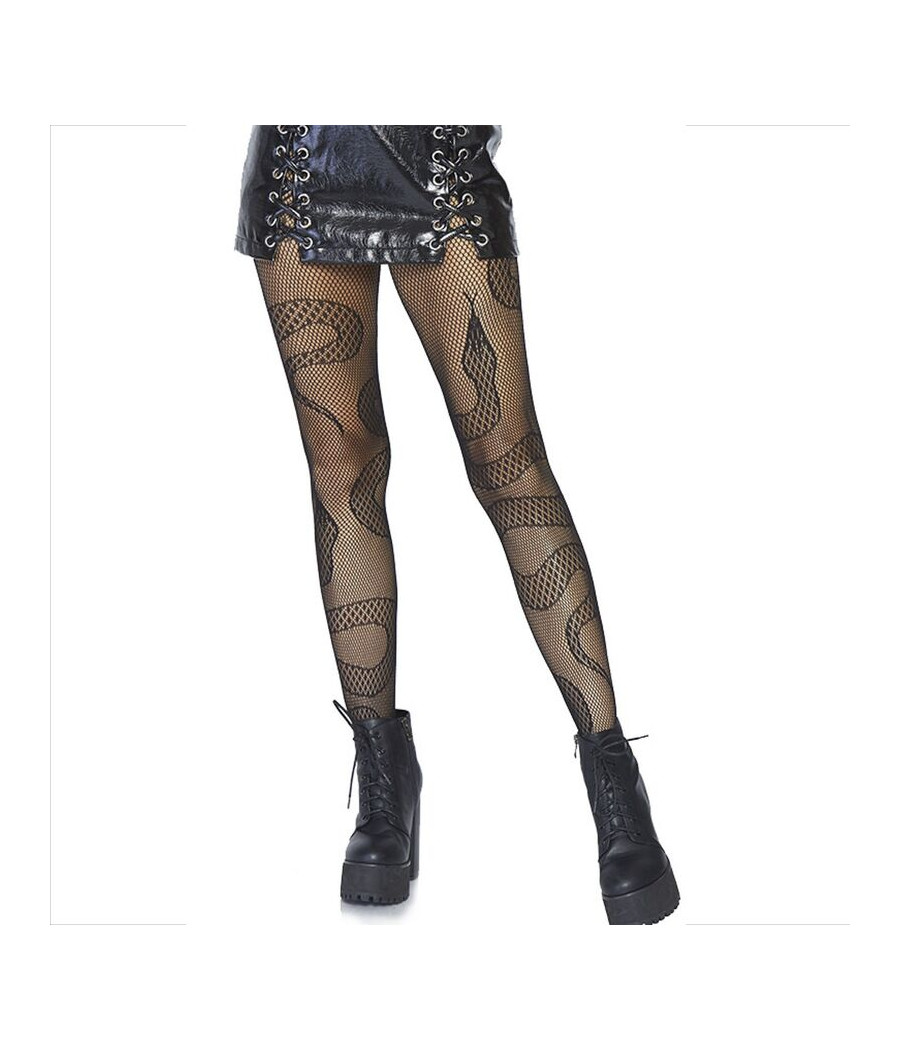 LEG AVENUE - STOCKINGS NET SNAKES BLACK