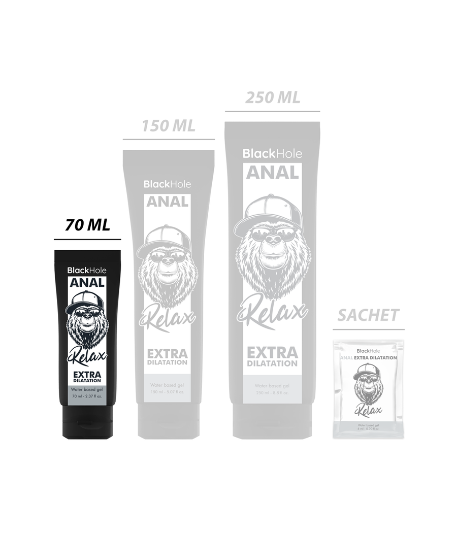 BLACK HOLE - GEL DE DILATATION ANALE À BASE D'EAU 70 ML