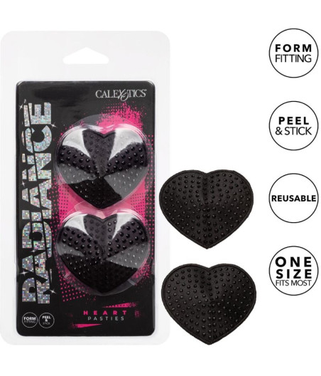 CALEXOTICS - RADIANCE HEART-SHAPED JEWEL NIPPLE SHIELDS