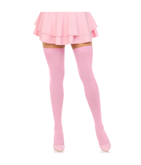 LEG AVENUE - NYLON THIGH HIGHS PINK