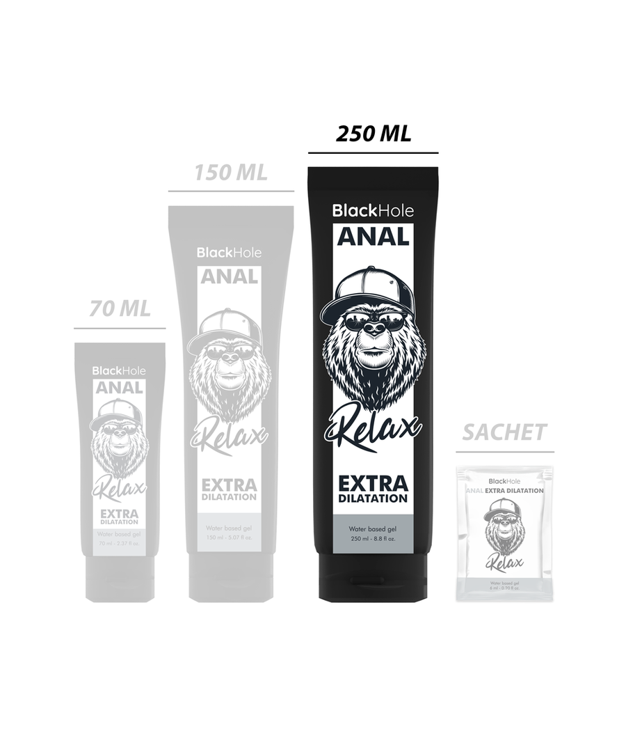 BLACK HOLE - GEL À BASE D'EAU DILATATION ANALE 250 ML