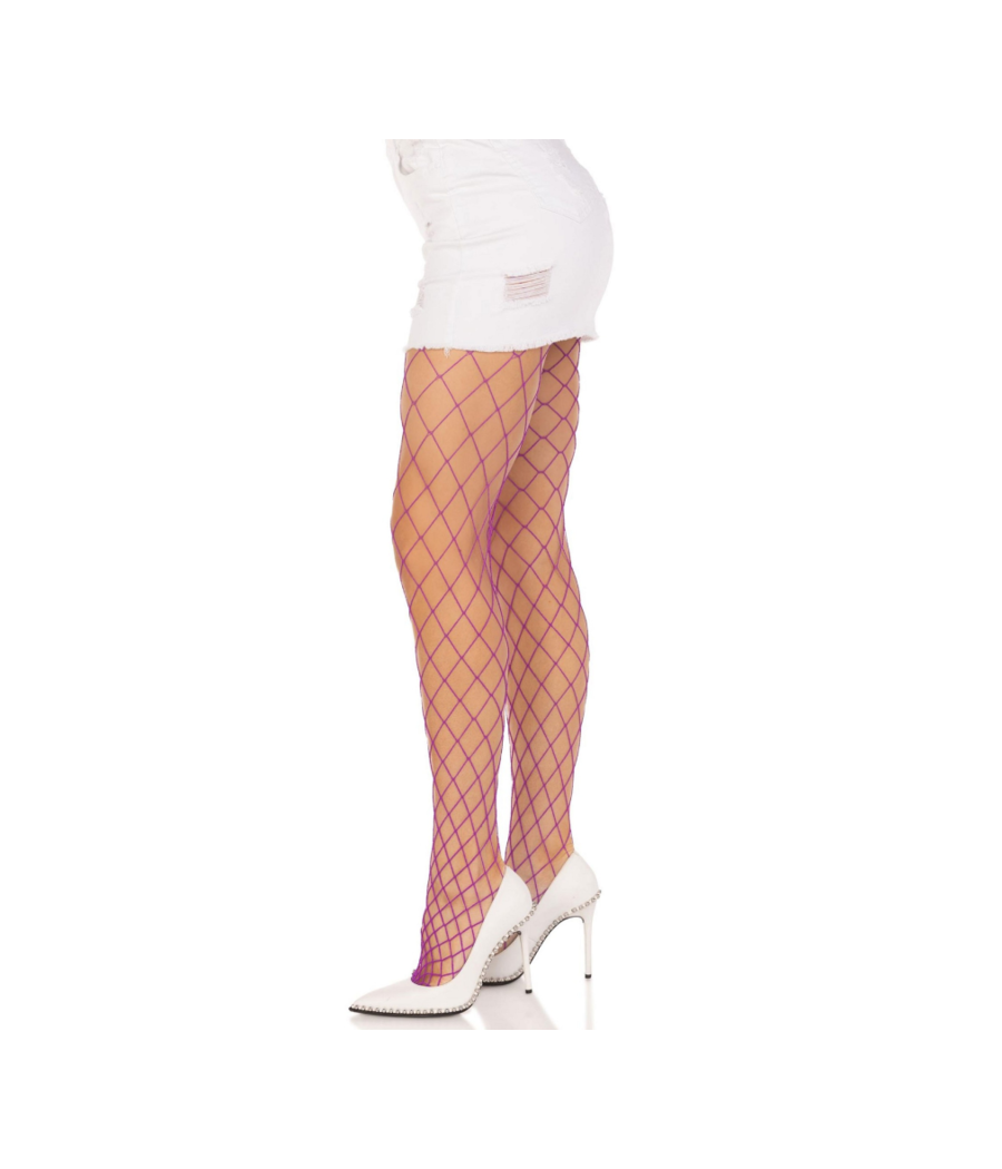 LEG AVENUE - PANTIMEDIAS REJILLA DIAMANTE VIOLETA