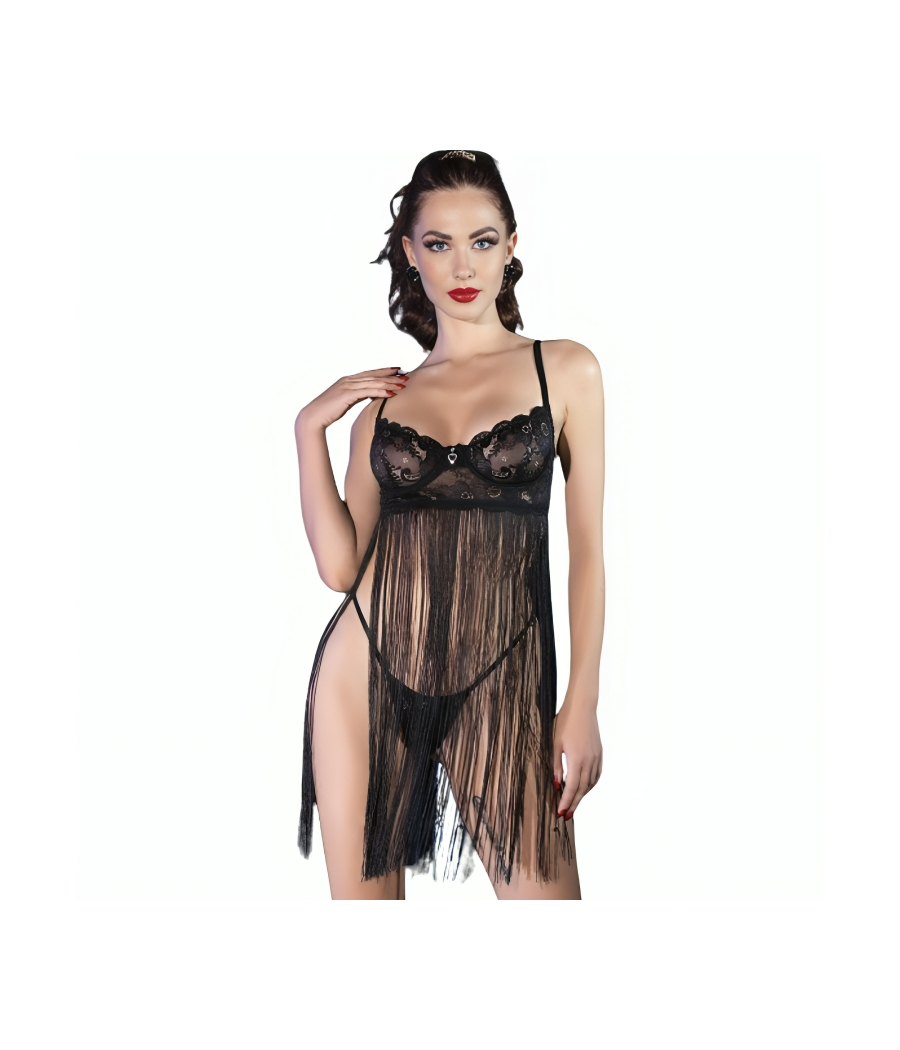 CHILIROSE - CR 4496 BABYDOLL SCHWARZ L/XL