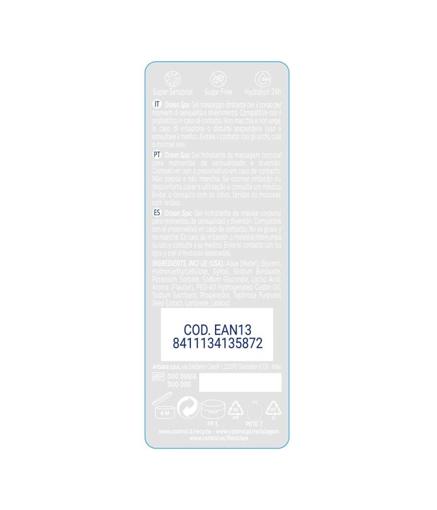 CONTROL - 2 EN 1 MASSAGE & PLEASURE MEDITERRANEAN SEA 200 ML