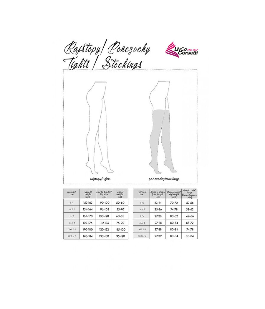LIVCO CORSETTI FASHION - GRARDDIS LC XG042 MEIAS PRETAS TAMANHO ÚNICO