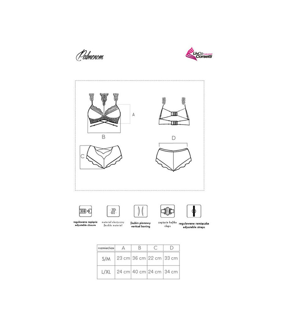 LIVCO CORSETTI FASHION - PALMENOM LC 90614 BH + HÖSCHEN SCHWARZ