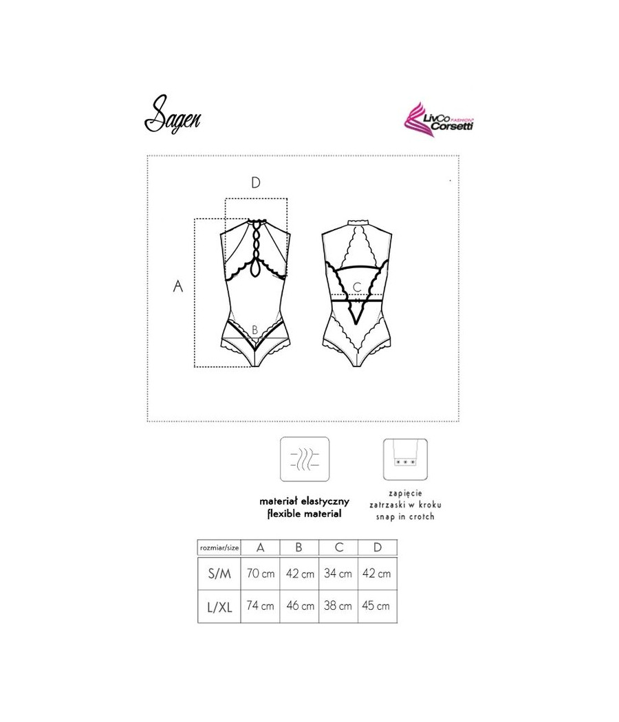 LIVCO CORSETTI FASHION - CORPS SAGEN LC 90694 NOIR