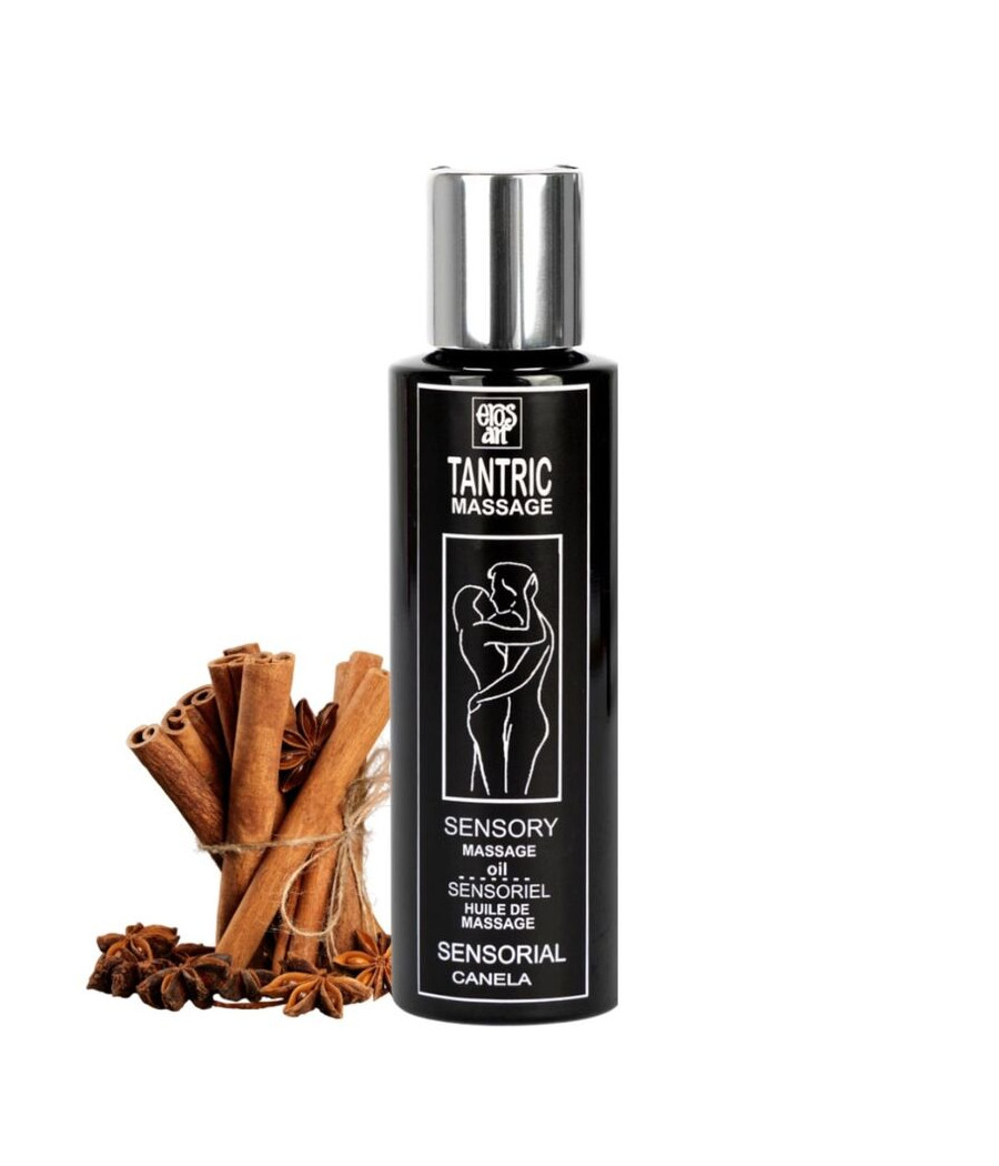 EROS-ART - HUILE DE MASSAGE TANTRIQUE NATURELLE ET CANNELLE APHRODISIAQUE 100 ML